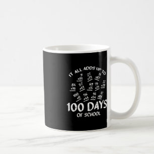 Taza De Café 100 Días De Enseñanza De Matemáticas Escolares Gua