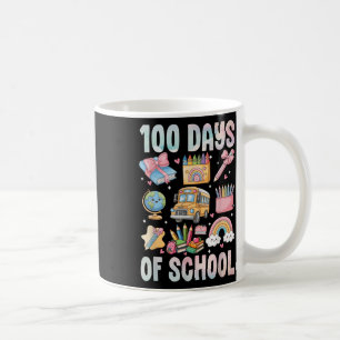 Taza De Café 100 Días De Enseñanza Escolar Niños 100 Días De