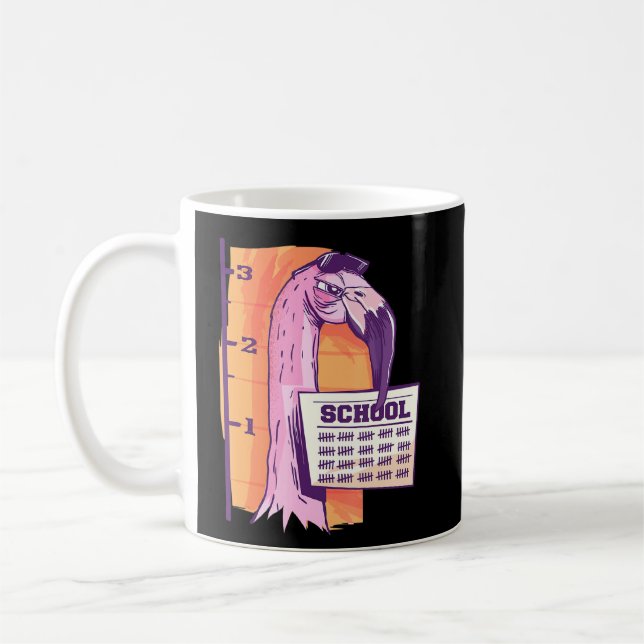 Taza De Café 100 Días De Enseñanza Funny Convicto Flamingo T (Izquierda)