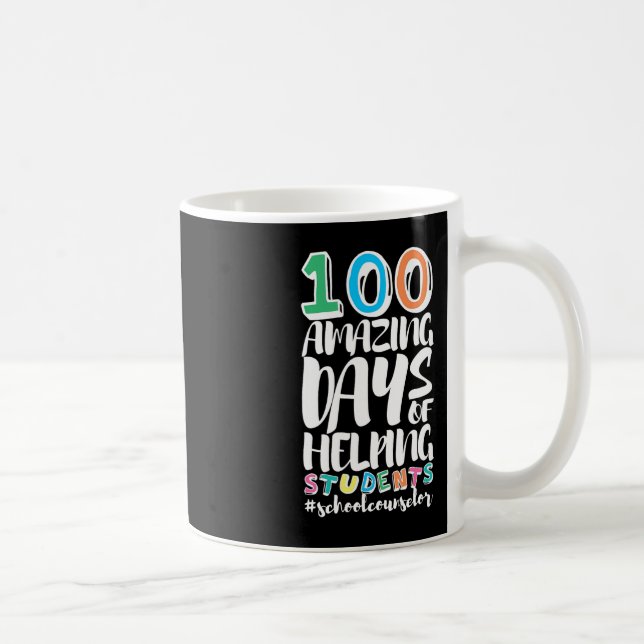 Taza De Café 100 Días De Escuela Ayudando A Los Estudiantes Ase (Derecha)