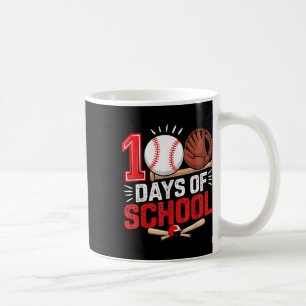 Taza De Café 100 días de escuela de béisbol estudiante de 100 d