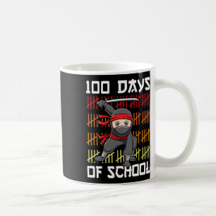 Taza De Café 100 Días De Escuela Ninja Para Niños Arte Marcial