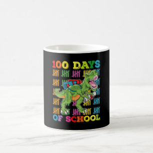 Taza De Café 100 Días De Escuela T Rex Dinosaurio Profesor Estu
