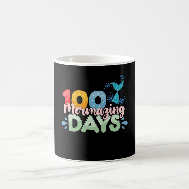 Taza De Café 100 días de fusión 100 días de sirena escolar (Centro)