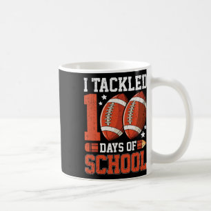 Taza De Café 100 Días De Fútbol Escolar 100 Días Para Niños