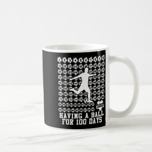 Taza De Café 100 días de fútbol masculino escolar 100º día de e