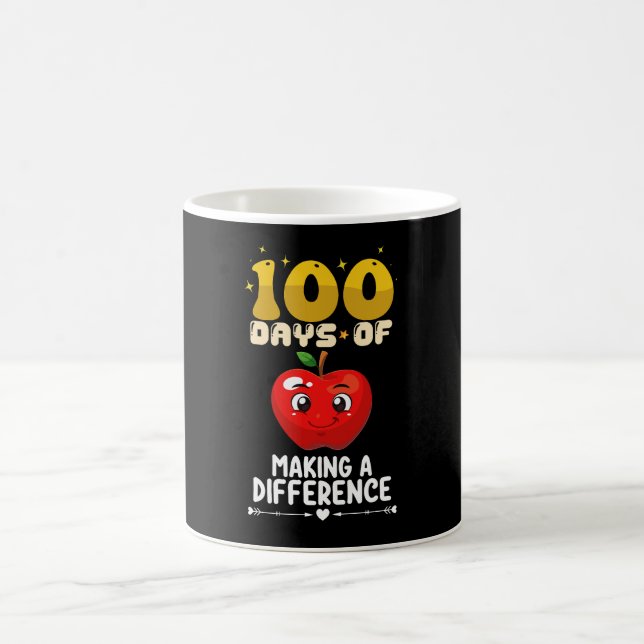 Taza De Café 100 Días De Hacer Una Diferencia Apple (Centro)