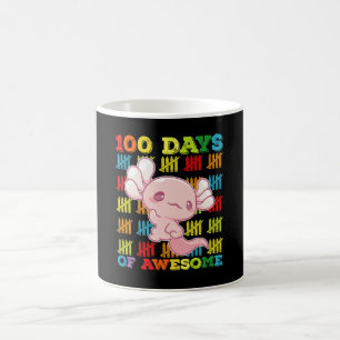 Taza De Café 100 Días De Impresionante Axolotl 100 Día Escolar