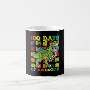 Taza De Café 100 días de impresionante escuela T Rex Dinosaur