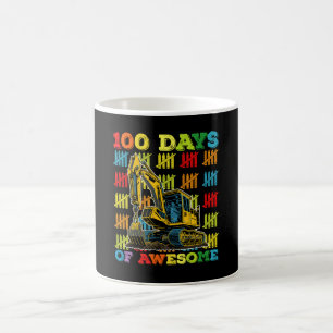 Taza De Café 100 Días De Impresionante Excavadora 100º Día De E