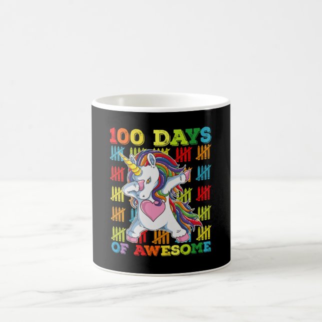 Taza De Café 100 días de impresionante Unicornio (Centro)