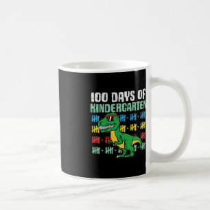 Taza De Café 100 días de jardín de infantes Trex Dinosaur 100 d