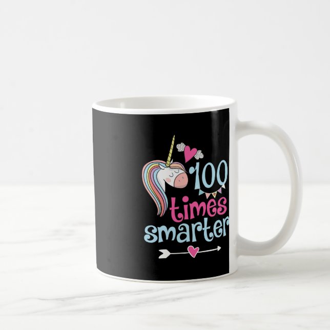 Taza De Café 100 días de la camiseta de la escuela 100 veces má (Derecha)
