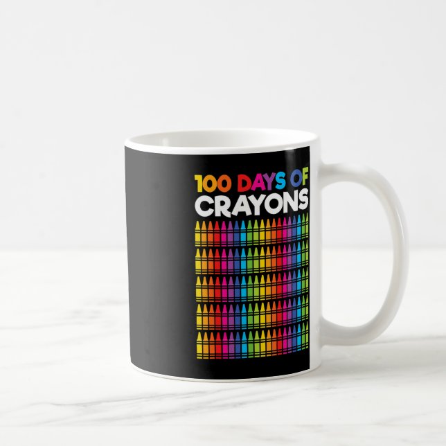Taza De Café 100 días de lápices para Chicas niños 100 días de  (Derecha)