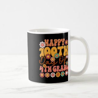 Taza De Café 100 Días De Maestra De 4º Grado Cute Groovy Gir