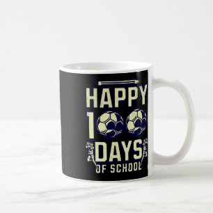 Taza De Café 100 días de maestro escolar 100 días de fútbol par