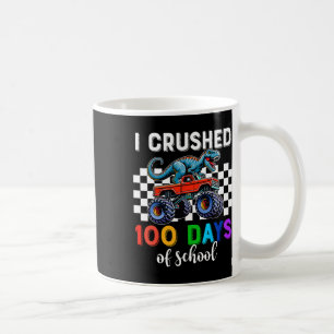 Taza De Café 100 Días De Monstruo Escolar 100 Días Dinosa