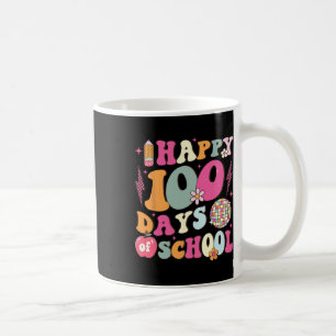 Taza De Café 100 Días De Retro Disco 100 Día Escolar