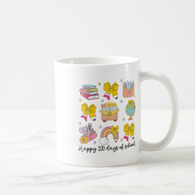 Taza De Café 100 Días Escolares Bruh Profesores Niños Niños (Derecha)