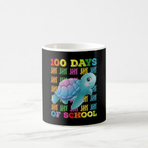Taza De Café 100 Días Escolares De Maestros De Tortuga