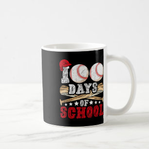 Taza De Café 100 Días Escolares De Niños Béisbol Maestros