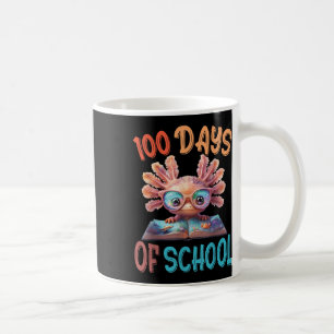 Taza De Café 100 Días Escolares del Mar Axolotl 100º Día De