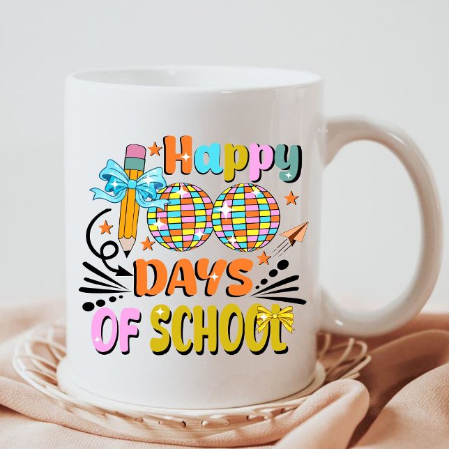 Taza De Café 100 días escolares PROFESOR. Valoración del profes (happy 100 days of school mug, teacher gift, teacher appreciation mugs)