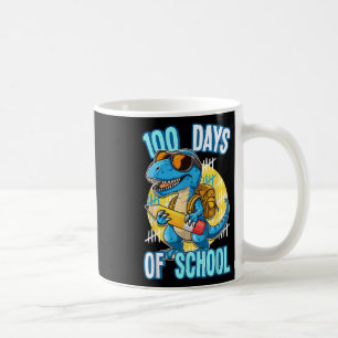 Taza De Café 100 Días Escolares Trex 100º Día De Colegio Dino