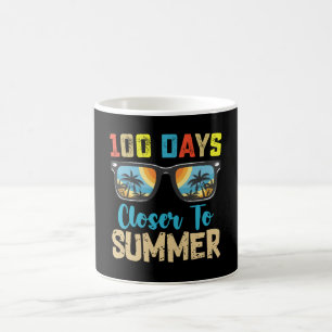 Taza De Café 100 Días Más Cerca De La Escuela De Vacaciones De 