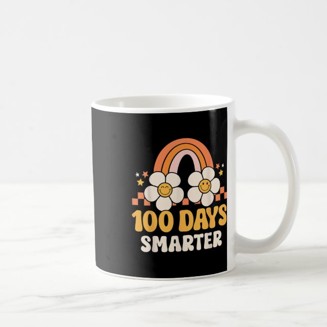 Taza De Café 100 Días Más Inteligente Del Niño Arcoiris Del Día (Derecha)