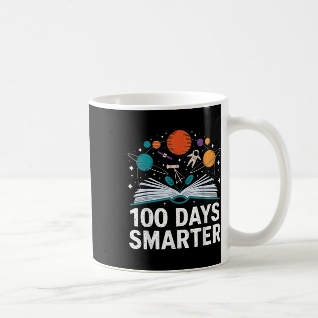 Taza De Café 100 días más inteligentes espacio astronauta 100 d (Derecha)