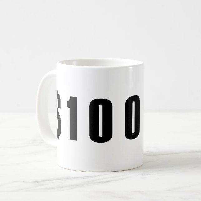 Taza De Café 100 dólares (Anverso izquierdo)