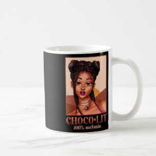 Taza De Café 100% Melanin Chica mujer negra mes de historia Jun