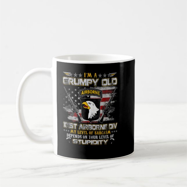 Taza De Café 101ª División Aérea Paracaidista Veterano I'm A  (Izquierda)