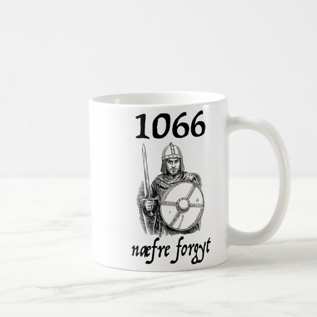 Taza De Café 1066 Never Forget Naefre Forgyt Funny English Hist (Derecha)