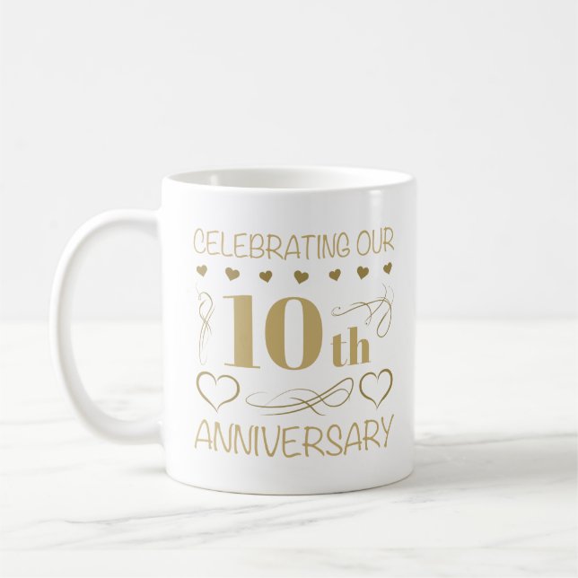 Taza De Café 10.º Aniversario Boda (Izquierda)