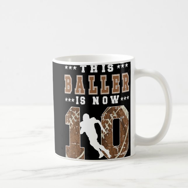 Taza De Café 10 años de edad Futbol de 10 años P (Derecha)