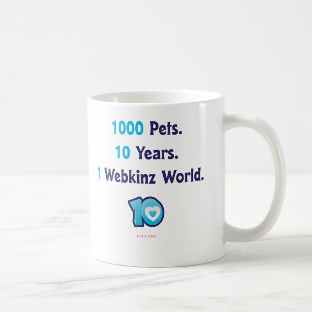 Taza De Café 10 años de Stats de Webkinz (Derecha)