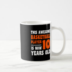 Taza De Café 10 años Feliz décimo cumpleaños básquetbol Bi