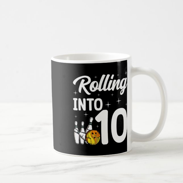 Taza De Café 10 Bowling 10 cumpleaños (Derecha)