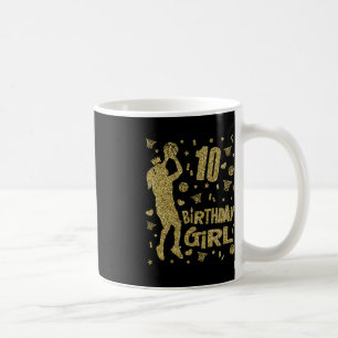 Taza De Café 10 Chicas de cumpleaños jugador de baloncesto de d