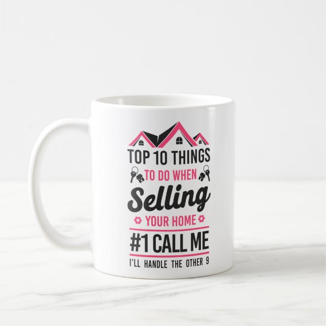 Taza De Café 10 Cosas Principales De Realtor Para Vender Tu Cas (Izquierda)