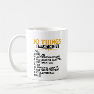 Taza De Café 10 cosas que quiero en mi vida es el día del padre