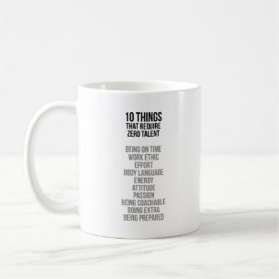 Taza De Café 10 cosas que requieren el talento cero