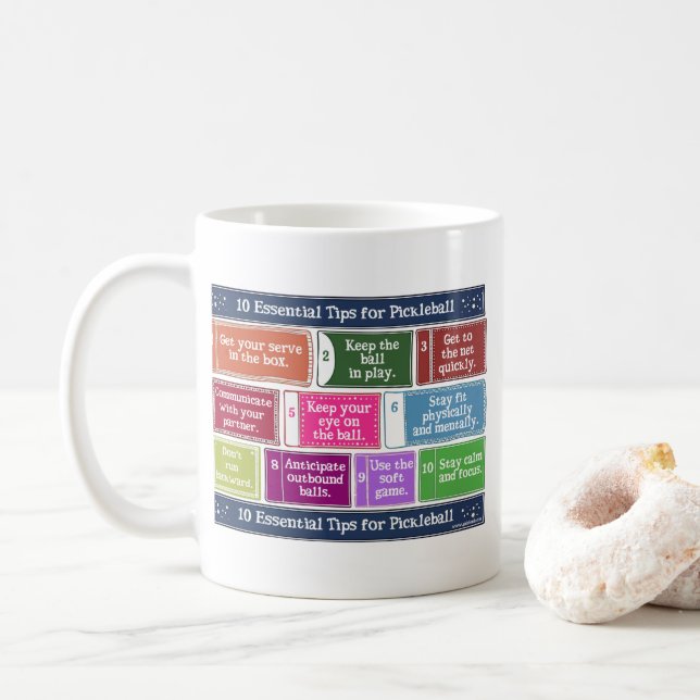 Taza De Café 10 extremidades esenciales para Pickleball (Con donut)