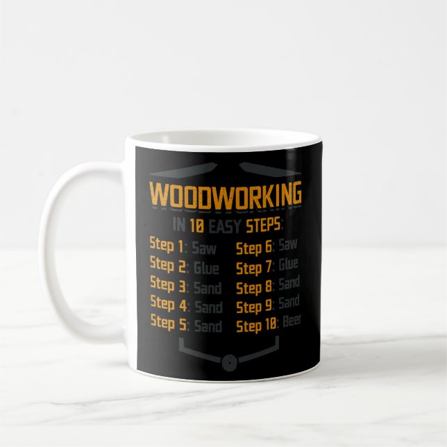 Taza De Café 10 Pasos Del Joiner De Woodwork (Izquierda)