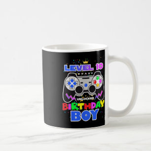 Taza De Café 10 Videojuego de Birthday Boy 10 cumpleaños desblo