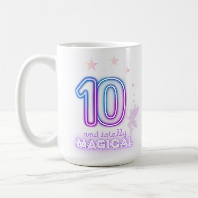Taza De Café 10 y totalmente chicas mágicas cumpleaños  (Izquierda)