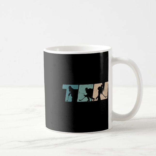 Taza De Café 10th Birthday Retro Ice Hockey 10 Years Old Boy Gi (Derecha)