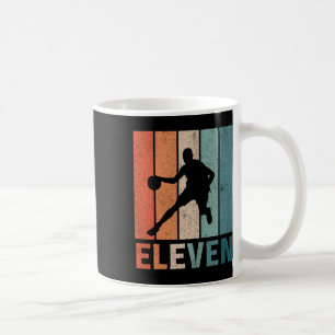 Taza De Café 11.º cumpleaños Retro Bysketbyll Amantes niños niñ